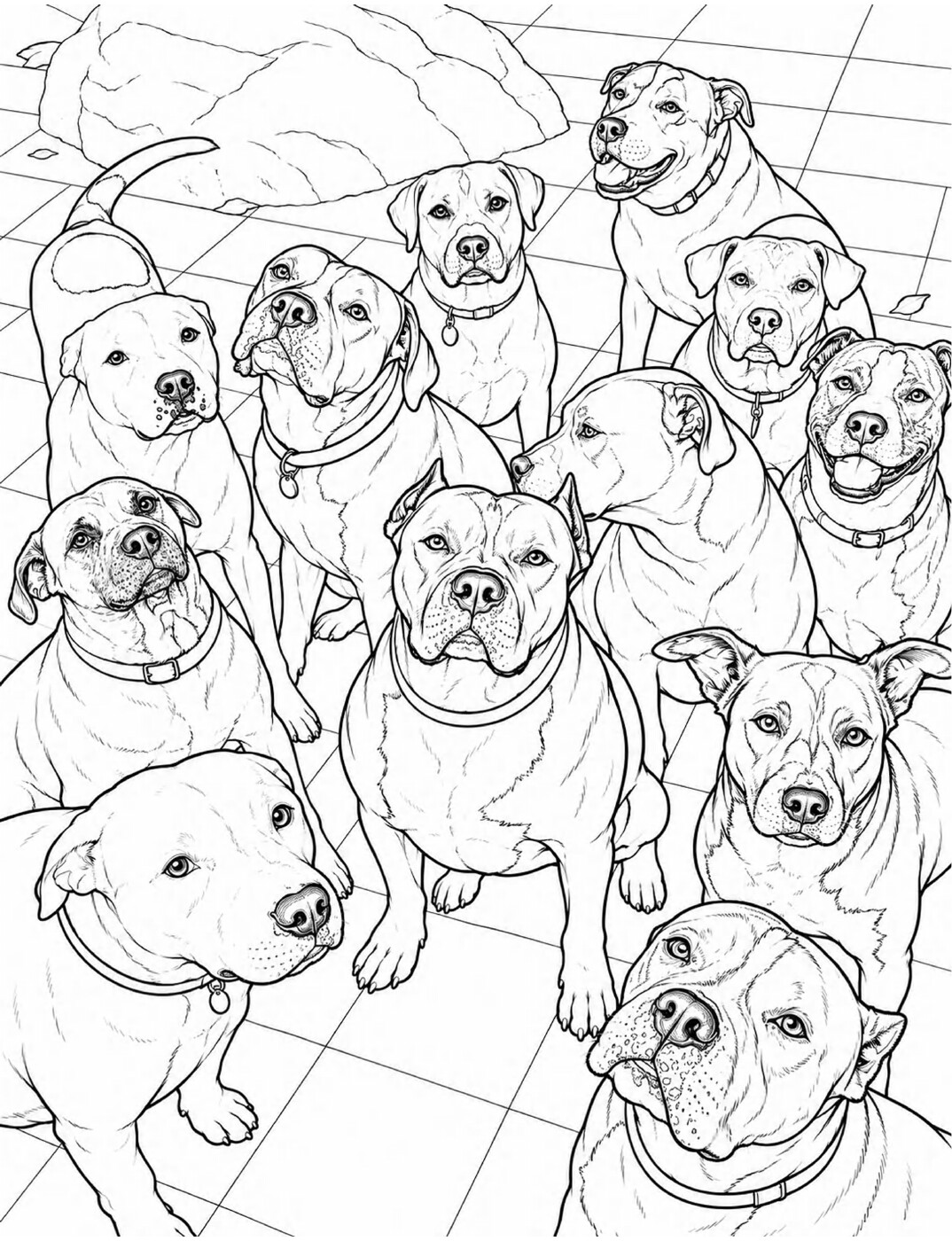 The corresponding coloring illustration of the rescue pack