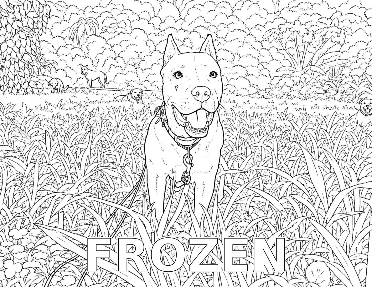 Frozen coloring page preview